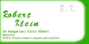 robert klein business card